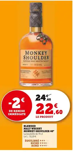 U Express MONKEY SHOULDER Blended Malt Whisky 40° offre