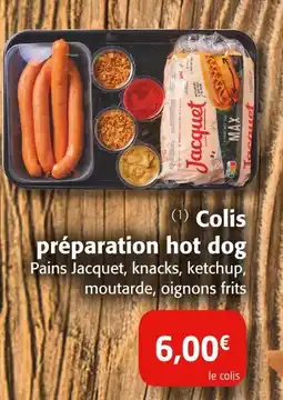 Colruyt Jacquet Colis préparation hot dog offre