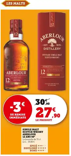 U Express Aberlour Single Malt Scotch Whisky 12 Ans 40° offre