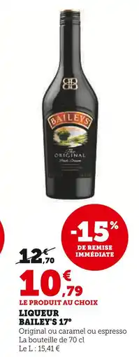 U Express BAILEY'S Liqueur 17° offre