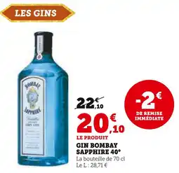 U Express BOMBAY SAPPHIRE Gin 40° offre