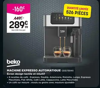 Pulsat Beko Machine Expresso Automatique offre