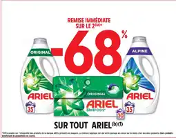 Intermarché Express ARIEL -68% REMISE IMMÉDIATE SUR LE 2ÈME SUR TOUT ARIEL offre