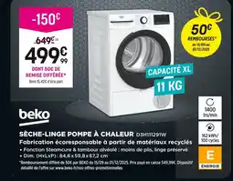 Pulsat Beko Sèche-linge pompe à chaleur offre
