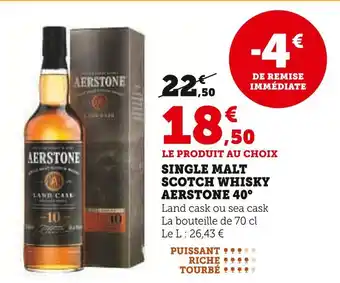 U Express AERSTONE Single Malt Scotch Whisky offre