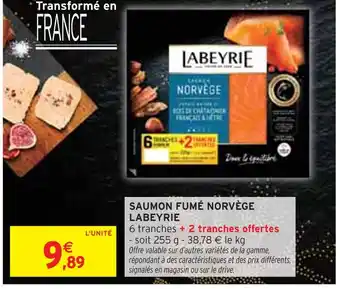 Intermarché Express LABEYRIE Saumon fumé Norvège offre