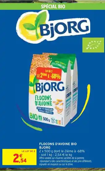 Intermarché Express Bjorg Flocons d'Avoine Bio offre