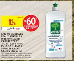 Intermarché Express L'Arbre Vert Liquide Vaisselle Peaux Sensibles Biberons Aussi offre