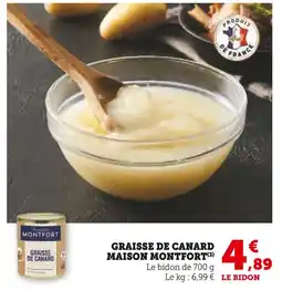 Super U MAISON MONTFORT Graisse de Canard offre