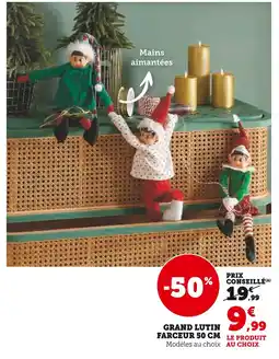 Super U Grand Lutin Farceur 50 cm offre