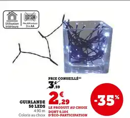 Super U Guirlande 50 LEDs offre