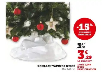 Super U Rouleau tapis de neige offre