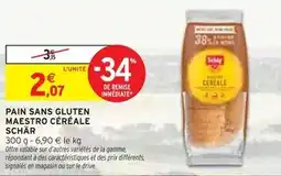 Intermarché Express SCHÄR Pain sans gluten Maestro Céréale offre