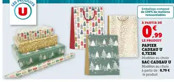 Super U U Papier cadeau offre