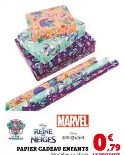 Super U Marvel / Paw Patrol / Disney Papier cadeau enfants offre