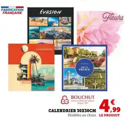 Super U Bouchut Calendrier 30x30cm offre