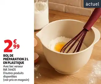 Auchan Bol de préparation en plastique offre
