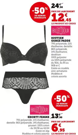 Super U Soutien Gorge Padde offre