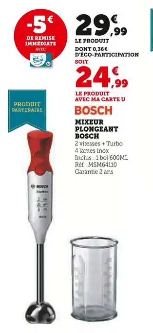 Super U BOSCH Mixeur plongeant offre