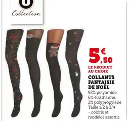 Super U U COLLECTION Collants fantaisie de Noël offre