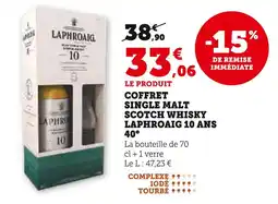 Super U LAPHROAIG Coffret Single Malt Scotch Whisky Laphroaig offre