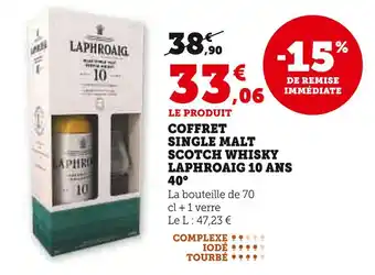 Super U LAPHROAIG Coffret Single Malt Scotch Whisky Laphroaig offre