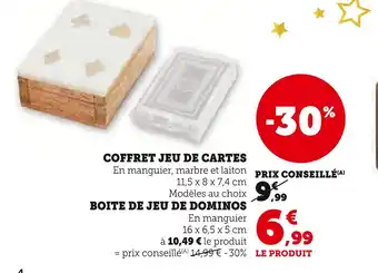 Super U Coffret jeu de cartes offre