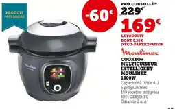 Super U MOULINEX Cookeo+ Multicuiseur Intelligent 1600W offre