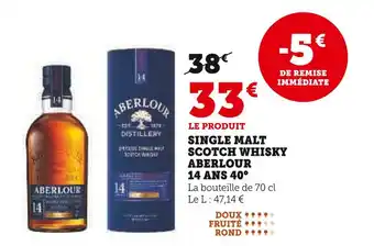 Super U Aberlour Single Malt Scotch Whisky 14 Ans 40° offre