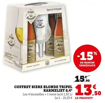 Super U TRIPELl KARMELIET Coffret Bière Blonde 8,4° offre
