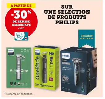 Super U PHILIPS -30% de remise immédiate avec ma carte u sur une selection de produits PHILIPS offre