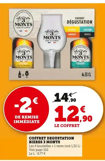 Super U 3 MONTS Coffret Dégustation Bières offre