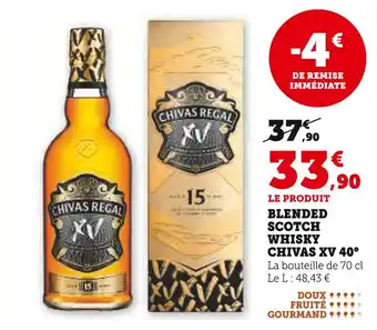 Super U Chivas Regal Blended Scotch Whisky XV 40° offre