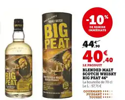 Super U BIG PEAT Blended Malt Scotch Whisky offre