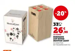 Super U MOUTON CADET Bordeaux AOP Rouge offre