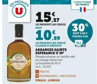 Super U U Arranges sainte esperance 30° offre