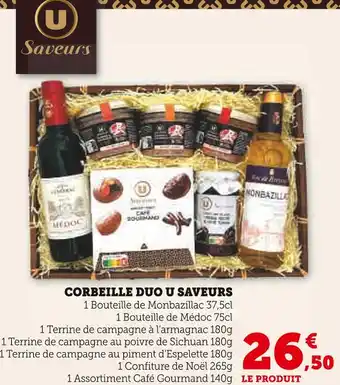 Super U U SAVEURS Corbeille duo offre