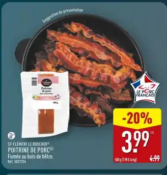 ALDI St-Clément Le Boucher Poitrine de porc offre