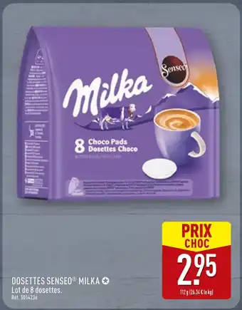 ALDI MILKA Dosettes Senseo Choco offre