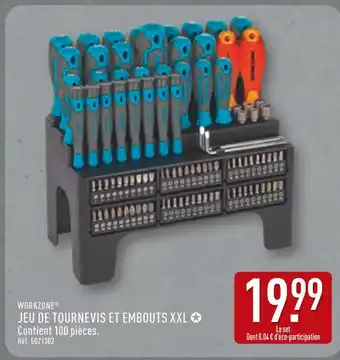 ALDI WORKZONE Jeu de tournevis et embouts xxl offre