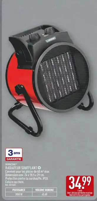 ALDI WORKZONE Radiateur soufflant offre