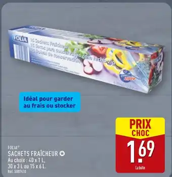 ALDI FOLIA SACHETS FRAÎCHEUR offre