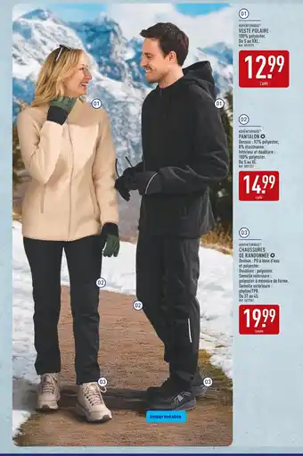 ALDI ADVENTURIDGE Veste polaire offre