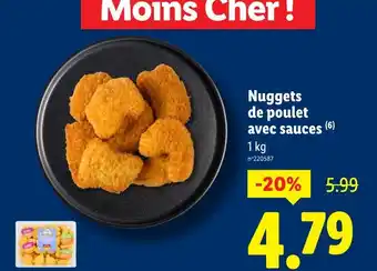 Lidl Nuggets de poulet avec sauces offre