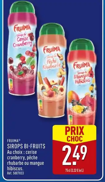 ALDI FRUIMA Sirops bi-fruits offre