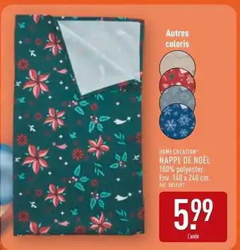 ALDI HOME CREATION Nappe de Noël offre