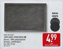 ALDI HOME CREATION Tapis anti-poussière offre