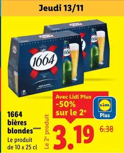 Lidl 1664 bières blondes offre