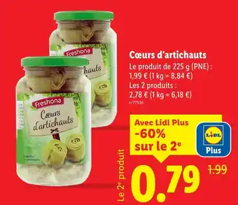 Lidl Freshona Cœurs d'artichauts offre