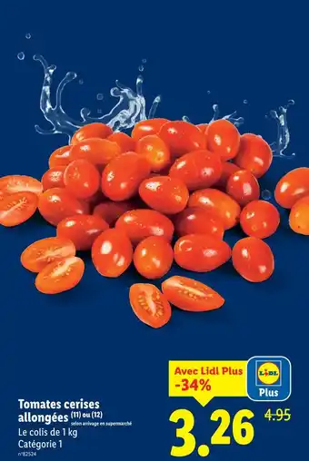 Lidl Tomates cerises allongées offre